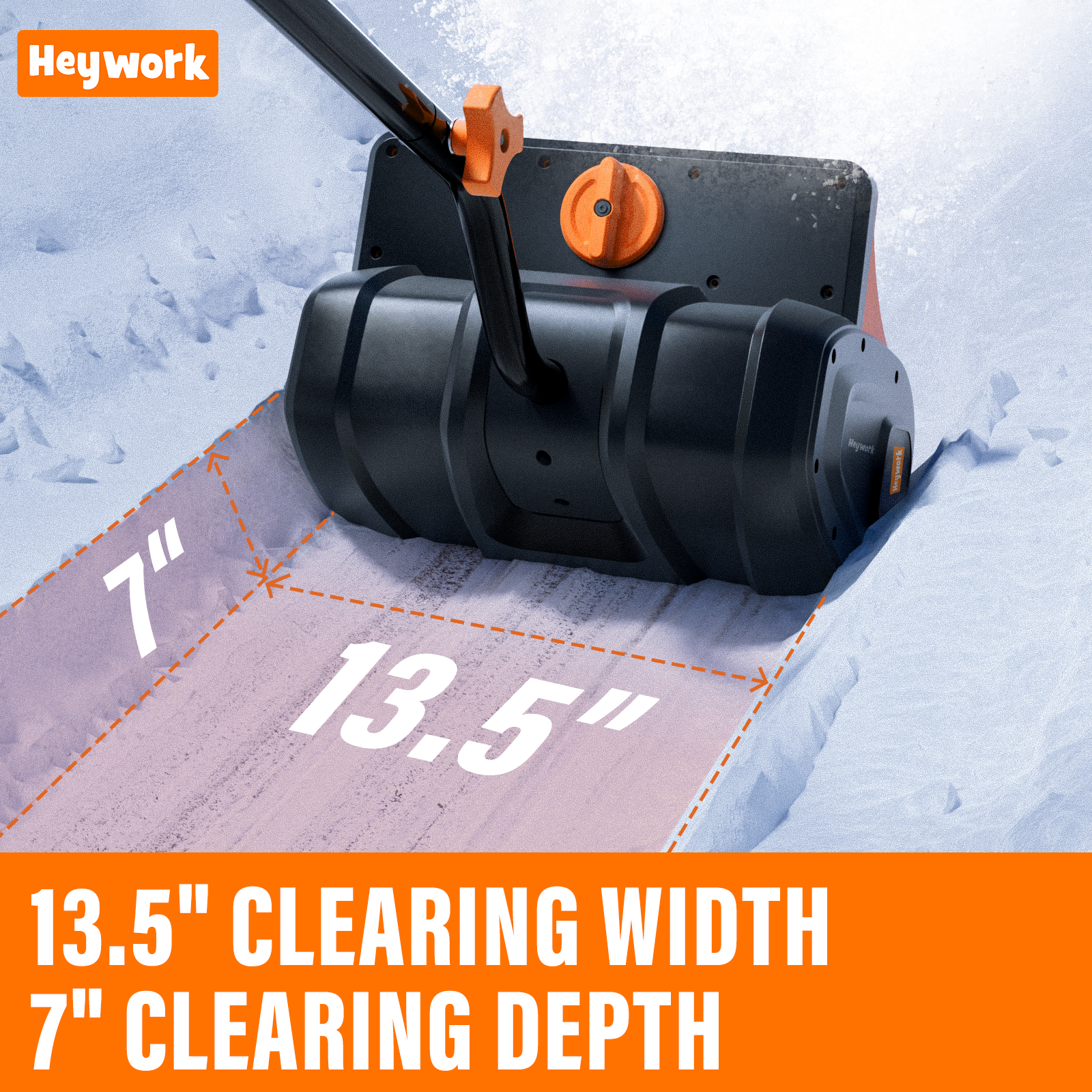 20V Cordless Snow Shovel, 13-Inch Battery-Powered Snow Thrower With Adjustable Front Handle, Directional Plate, 4.0Ah Li-ion Battery & Fast Charger Included,