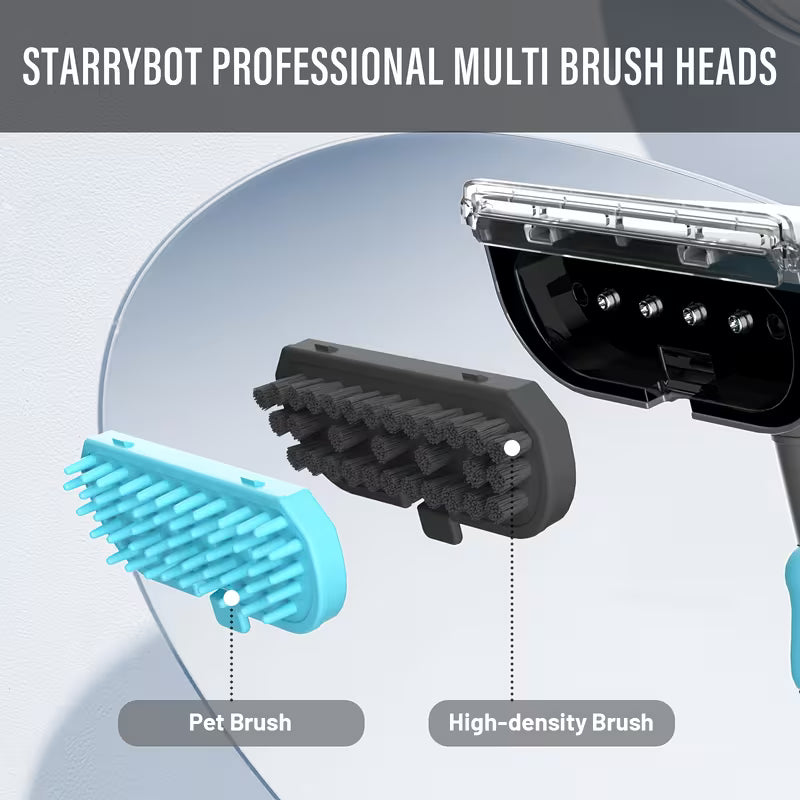 Starrybot 1500W Portable Steam Heating Carpet Cleaner, a Powerful Spot Cleaner with 30 Kpa Suction, Designed for Professional Cleaning of Pets, Sofas, Stairs, Carpets, And Furniture, Comes with Versatile Multi-Surface Cleaning Tools