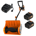 20V Cordless Snow Shovel, 13-Inch Battery-Powered Snow Thrower With Adjustable Front Handle, Directional Plate, 4.0Ah Li-ion Battery & Fast Charger Included,