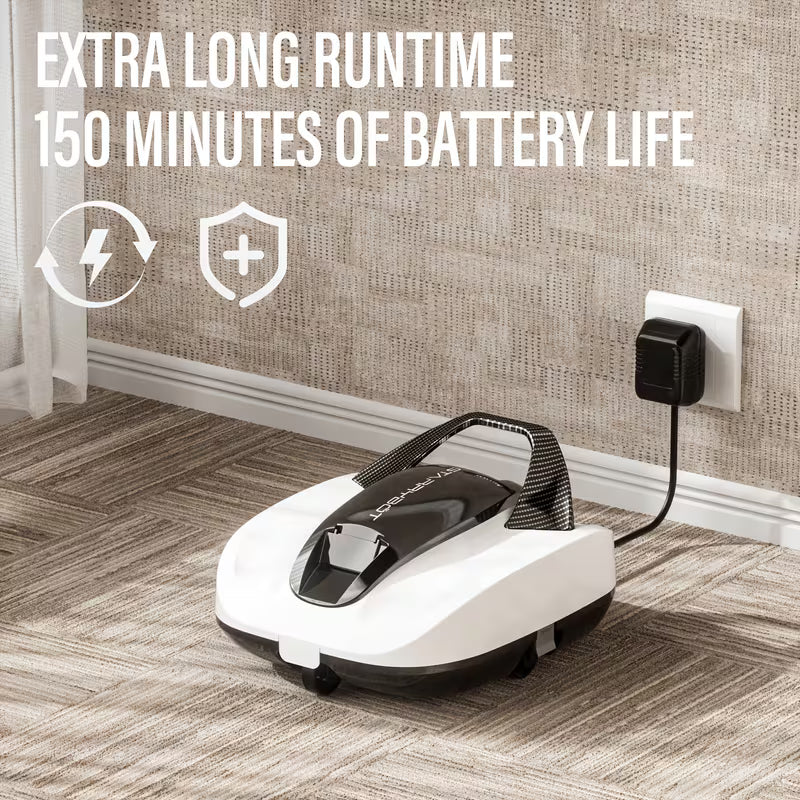 STARRYBOT Cordless Robotic Pool Cleaner, Automatic Swimming Pool Vacuum with Powerful Suction, Self-Parking Technology, Portable Underwater Cleaner Ideal for Above-Ground & Flat Bottom Pools, Battery Operated
