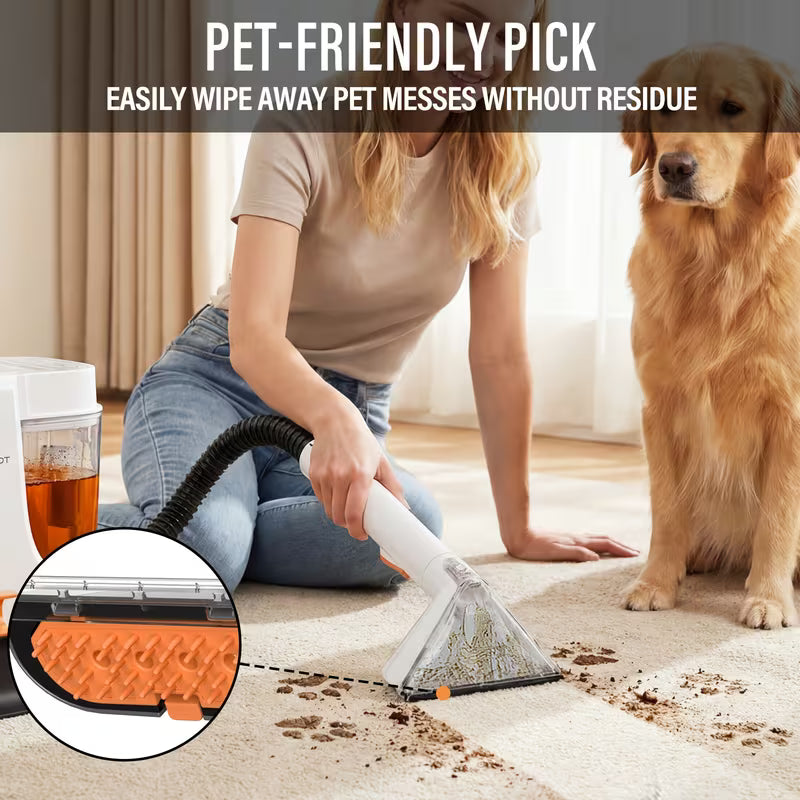 Starrybot Portable Carpet & Upholstery Cleaner Machine, Professional Spot & Stain Remover For Pets, Powerful Suction Handheld Couch Cleaner, Ideal For Carpets, Stairs, Mattresses & Car Interior