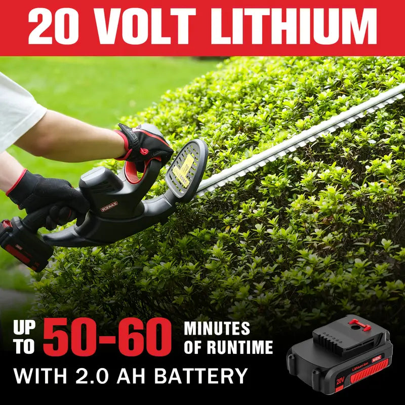 MZK 22" Cordless Hedge Trimmer - Lightweight Compact Design