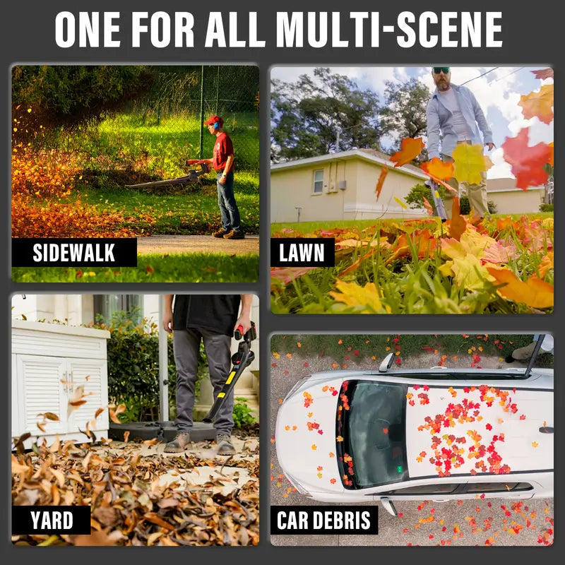 MZK 20V Electric Leaf Blower (2x2Ah) -580CFM/160PMH Ultra Light 3.7lbs - Ergonomic Non-Slip Handle, Lightweight Design For Lawn Care, Yard, Snow, Pet Hair