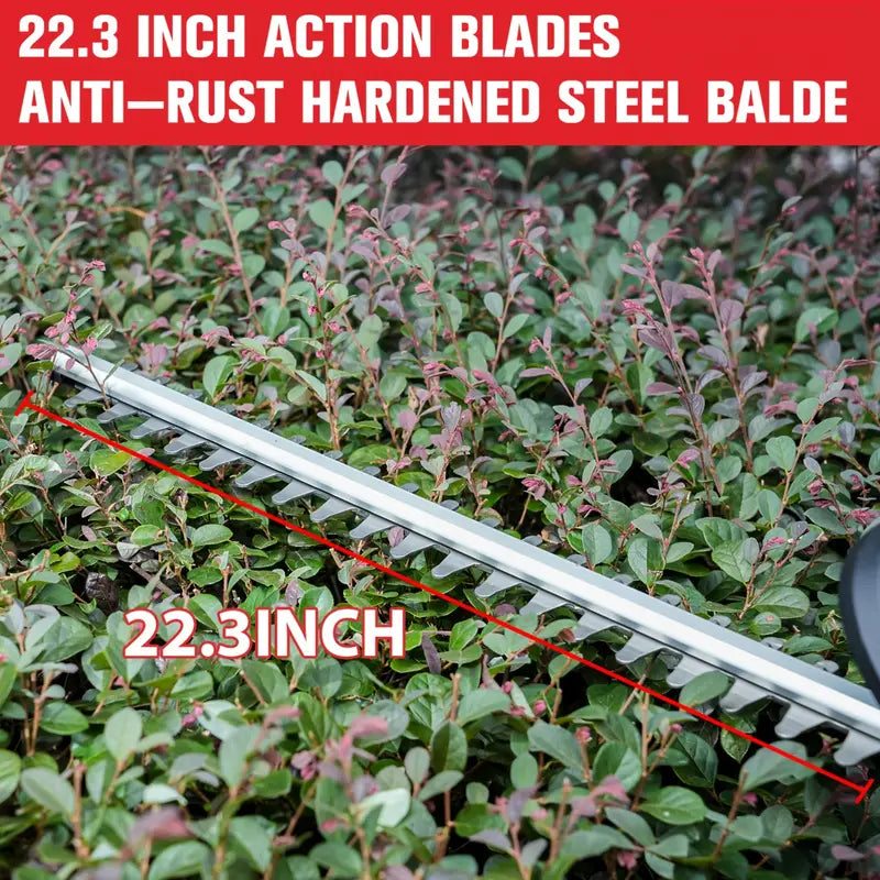 MZK 22" Cordless Hedge Trimmer - Lightweight Compact Design