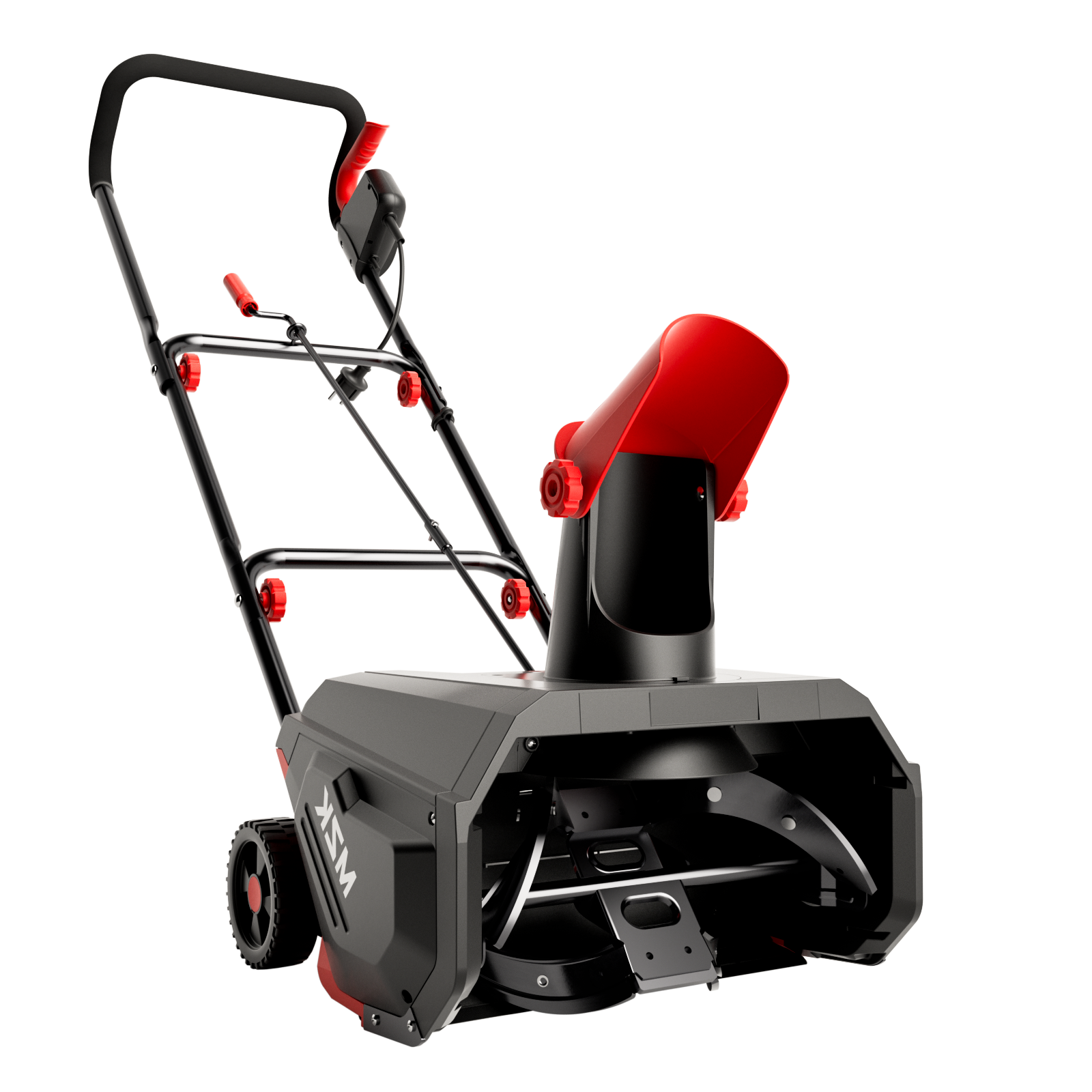 MZK 16" Electric Snow Blower 13 Amp Motor, LED Light, Adjustable Chute, Walk Behind, Black